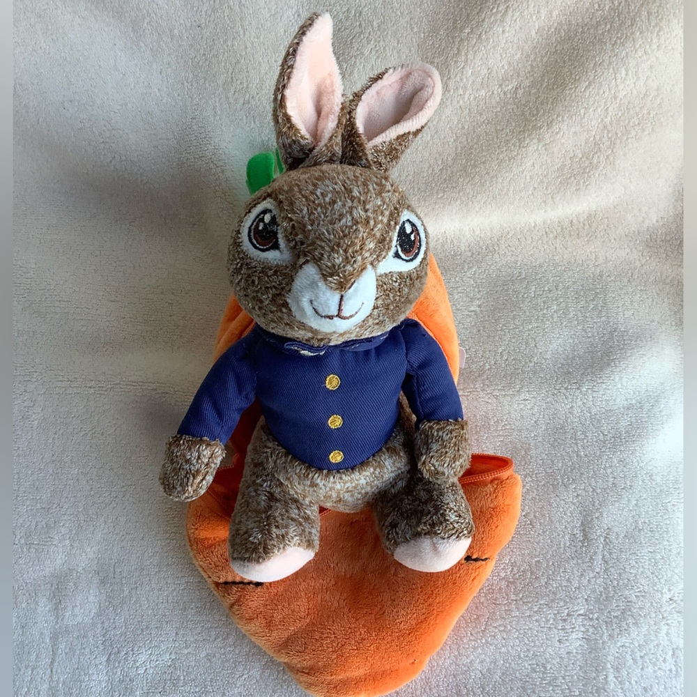 Peter Rabbit 2 Movie Plush Bunny in Zippered Carrot Stuffed Animal Toy